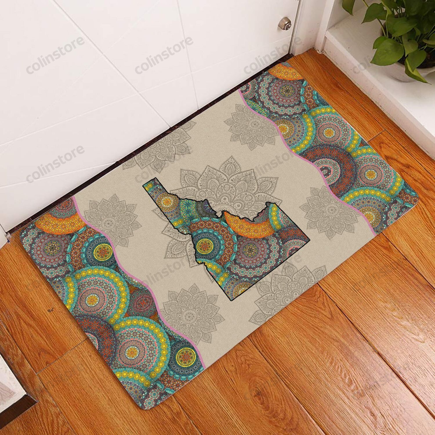 Awesome Idaho Mandala Doormat Welcome Mat