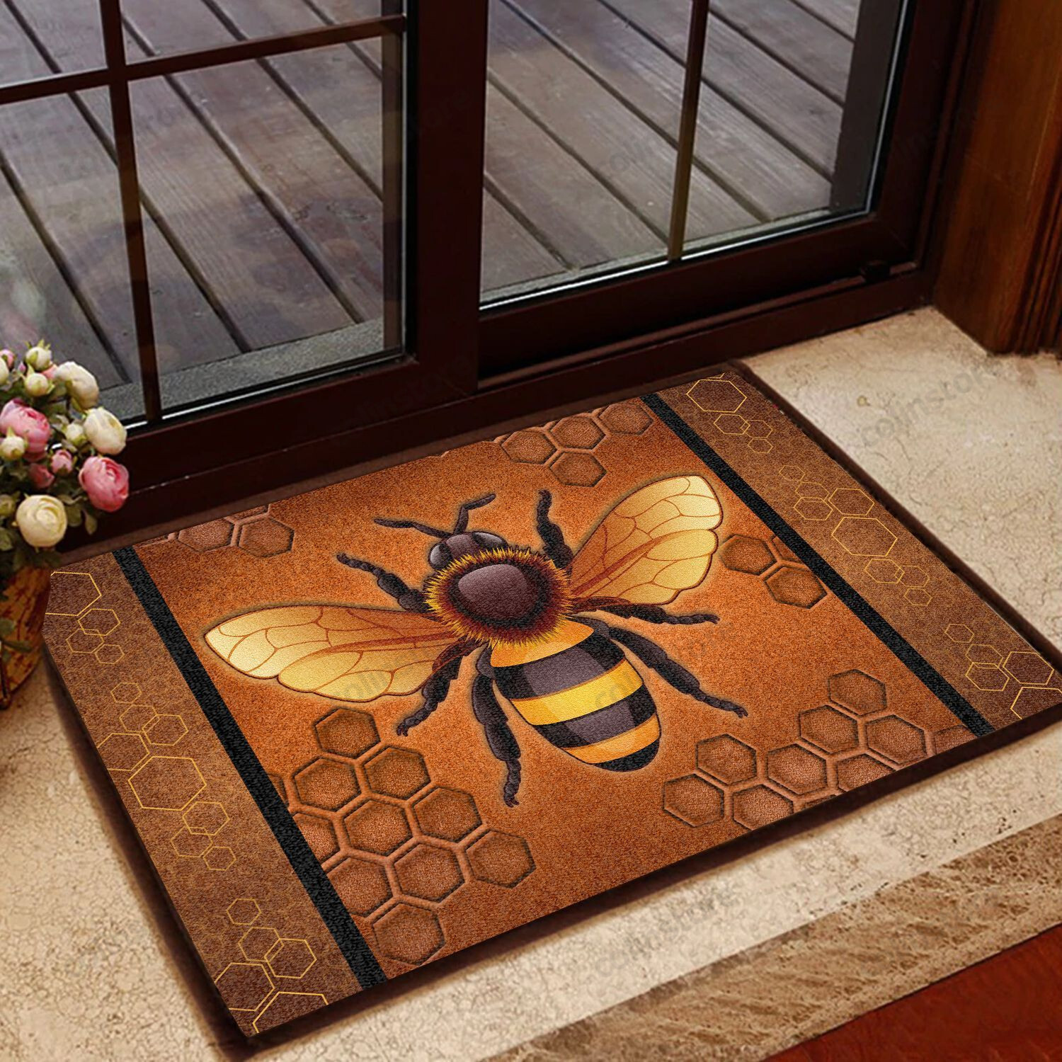 Bee Awesome Doormat Welcome Mat