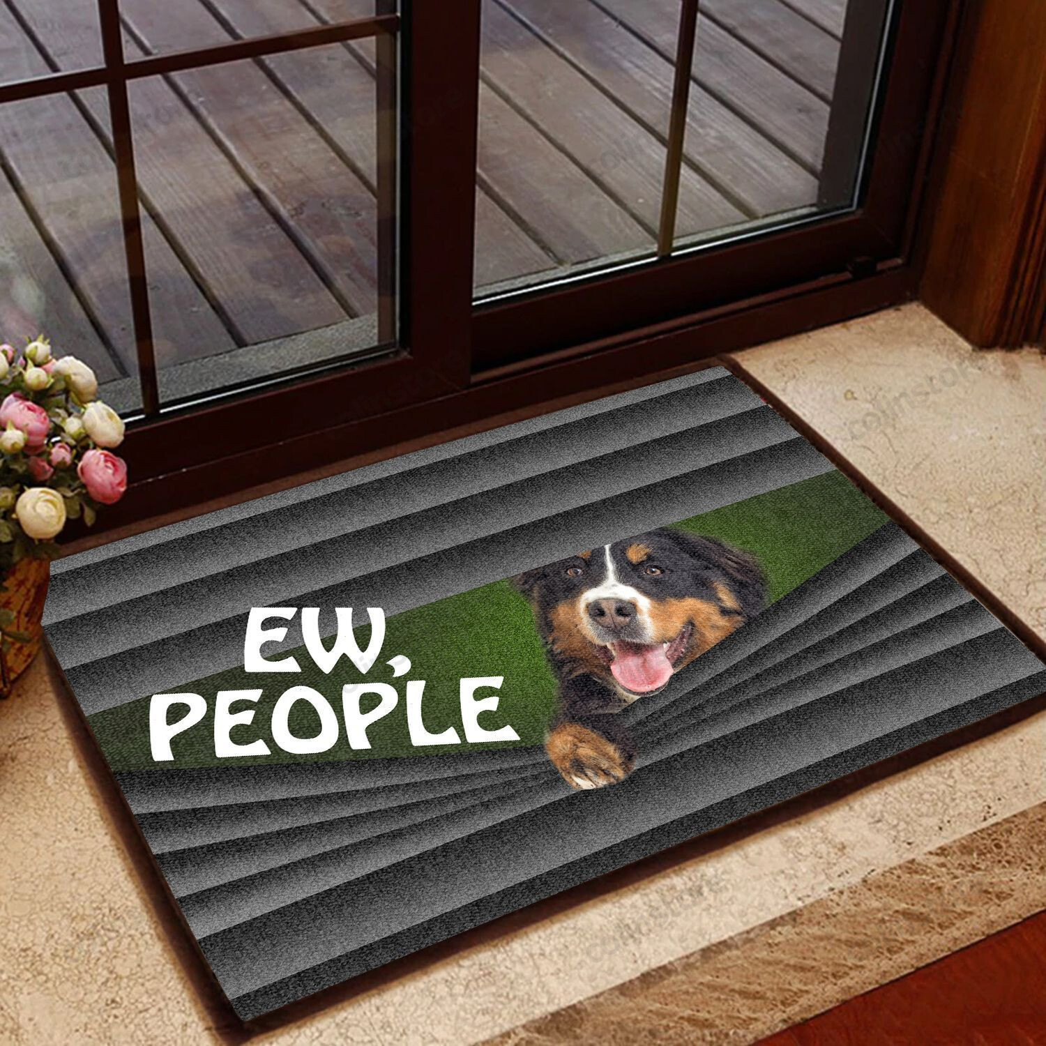 Bernese Mountain Dog Ew People - Dog Doormat Welcome Mat