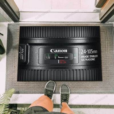 Camera Canon 24-105mm Ultrasonic Lens Funny Outdoor Indoor Wellcome Doormat