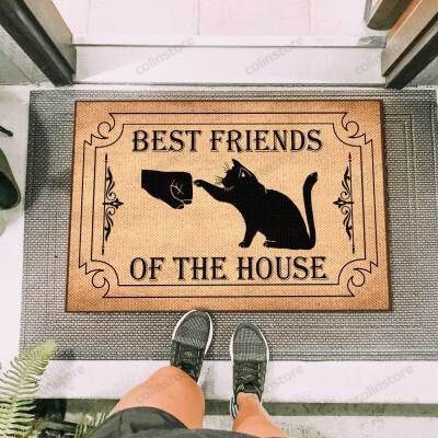 Cat Best Friends Funny Outdoor Indoor Wellcome Doormat