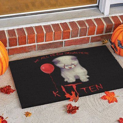 Cat Clown Kitten Funny Outdoor Indoor Wellcome Doormat