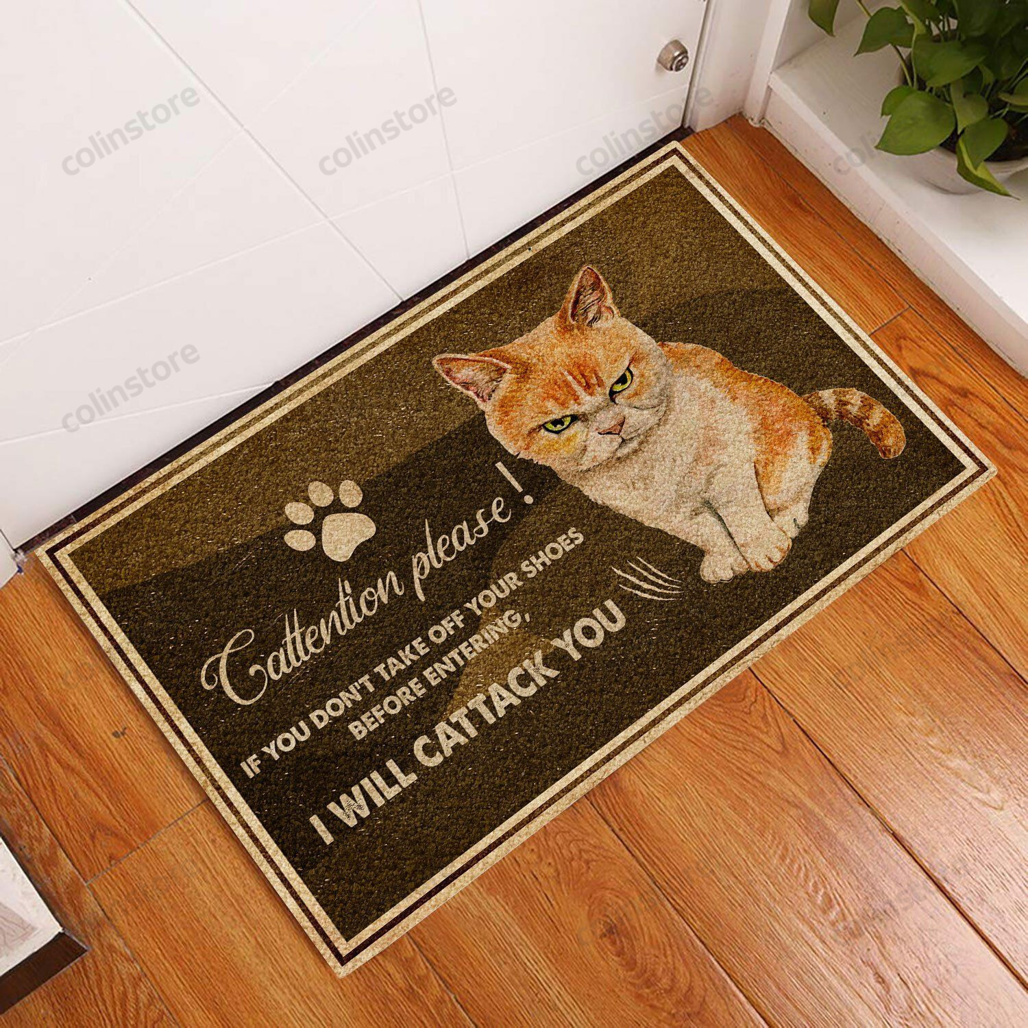 Cat If You Dont Take Off Your Shoes Doormat Welcome Mat