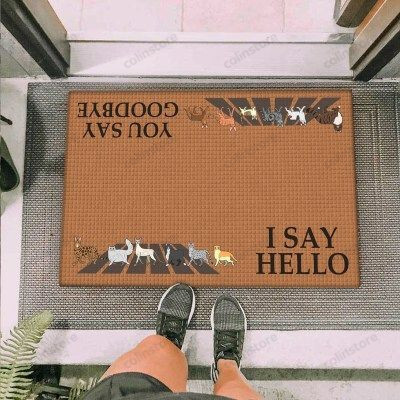 Cats Crossing Funny Outdoor Indoor Wellcome Doormat