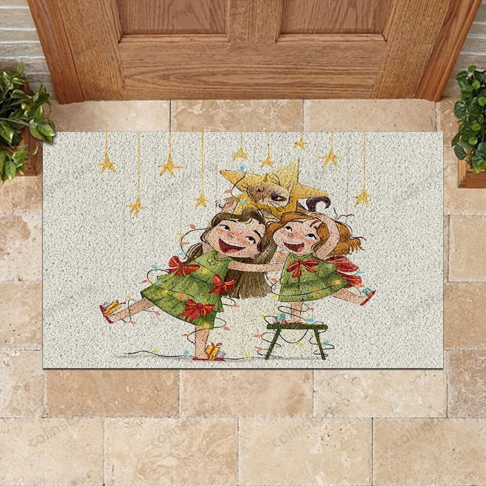 Child Costume Christmas Tree Character Doormat Merry Christmas Doormat