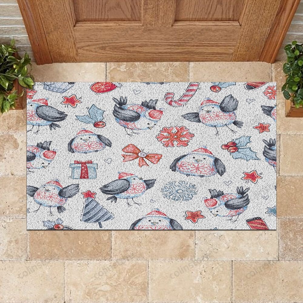 Christmas Bird Doormat Merry Christmas Doormat -ghepten-ux4gs2e