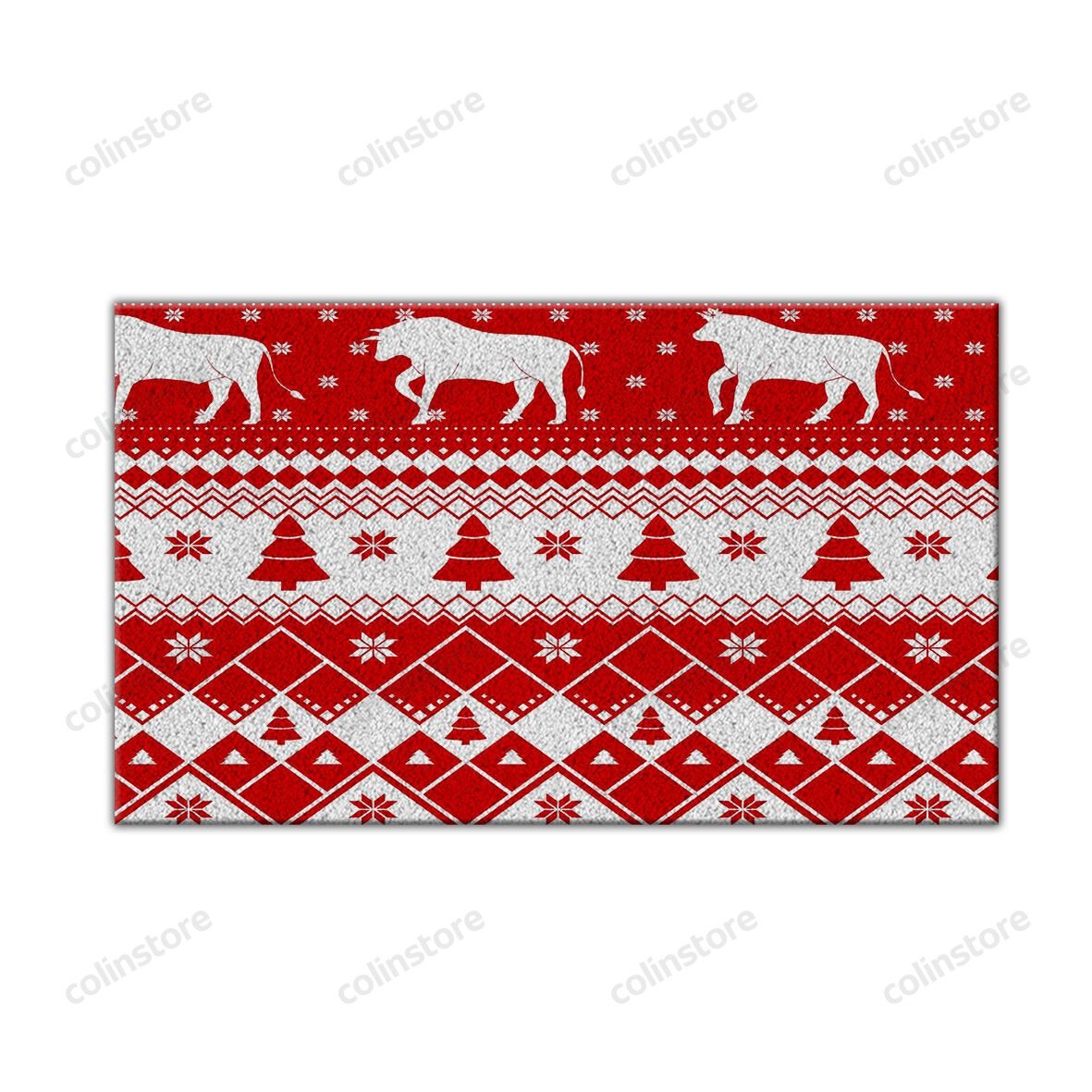 Christmas Buffalo Doormat Merry Christmas Doormat