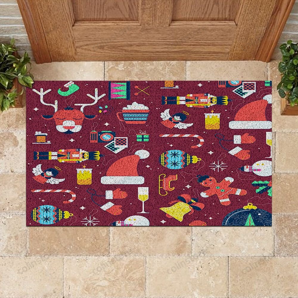 Christmas Character Pattern Doormat Merry Christmas Doormat