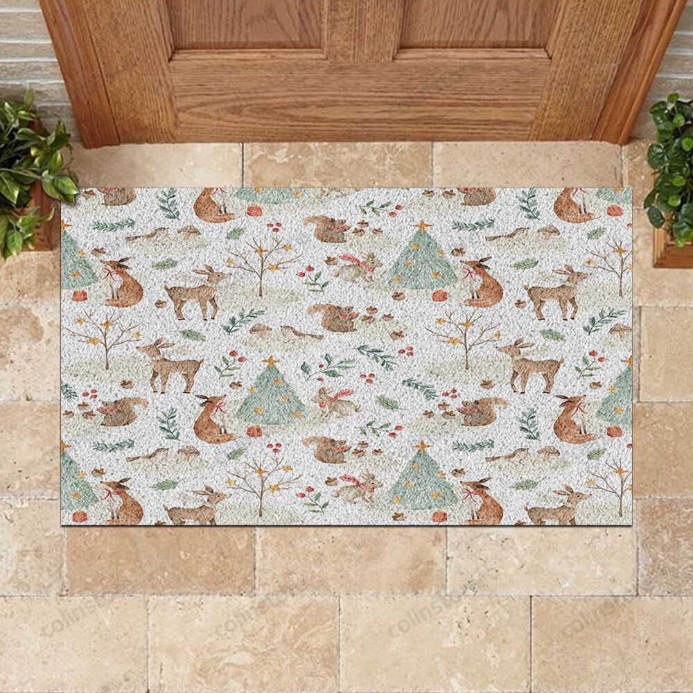 Christmas Forest Doormat Merry Christmas Doormat -ghepten-5dr75zi