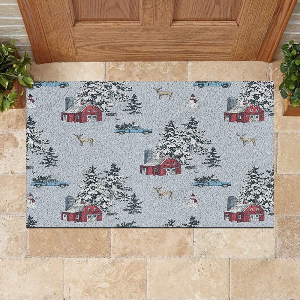 Christmas Forest Doormat Merry Christmas Doormat -ghepten-uv0oajq