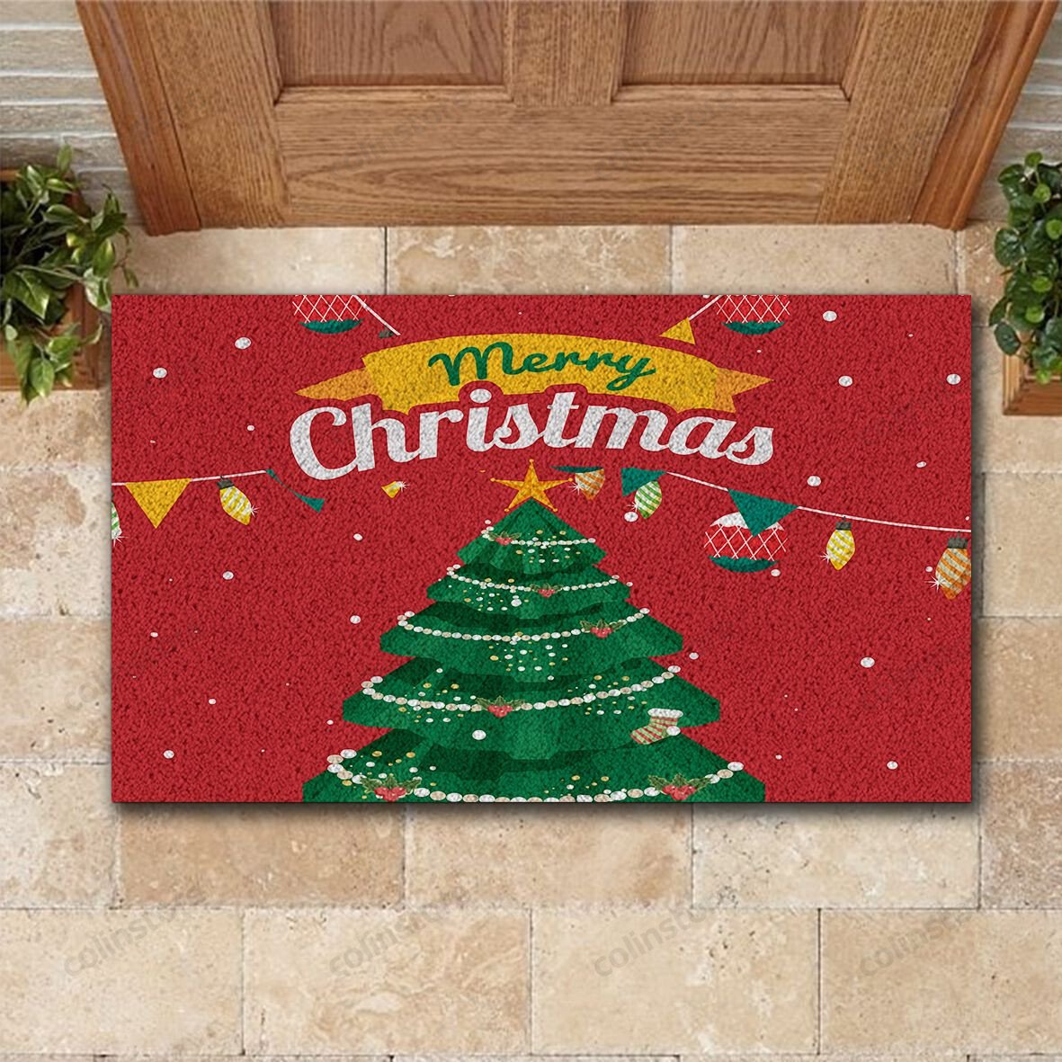 Christmas Tree Doormat Merry Christmas Doormat -ghepten-du9rls9