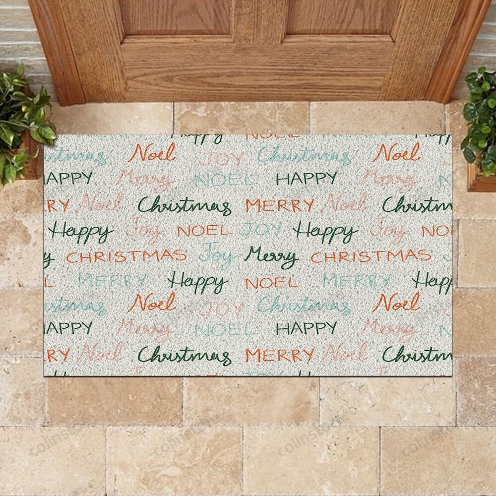 Christmas Words Doormat Merry Christmas Doormat