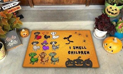 Dachshund I Smell Children Funny Outdoor Indoor Wellcome Doormat