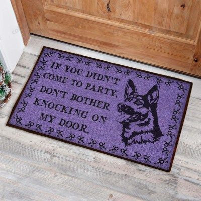 Dog Old German Shepherd Purple Funny Outdoor Indoor Wellcome Doormat