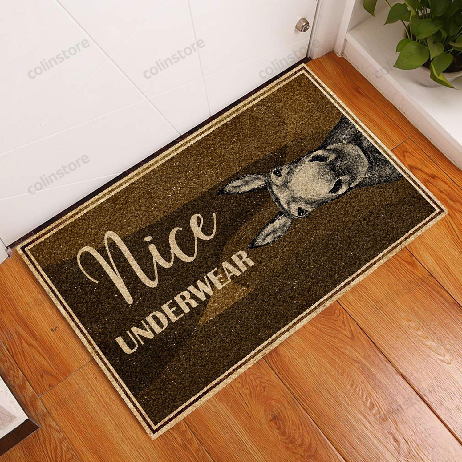 Donkey Nice Underwear Doormat Welcome Mat