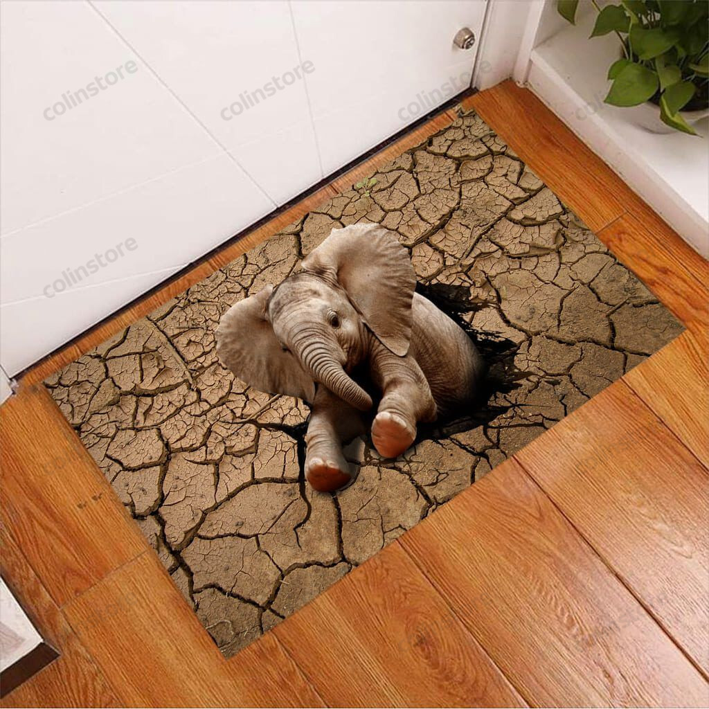 Elephant Doormat Welcome Mat