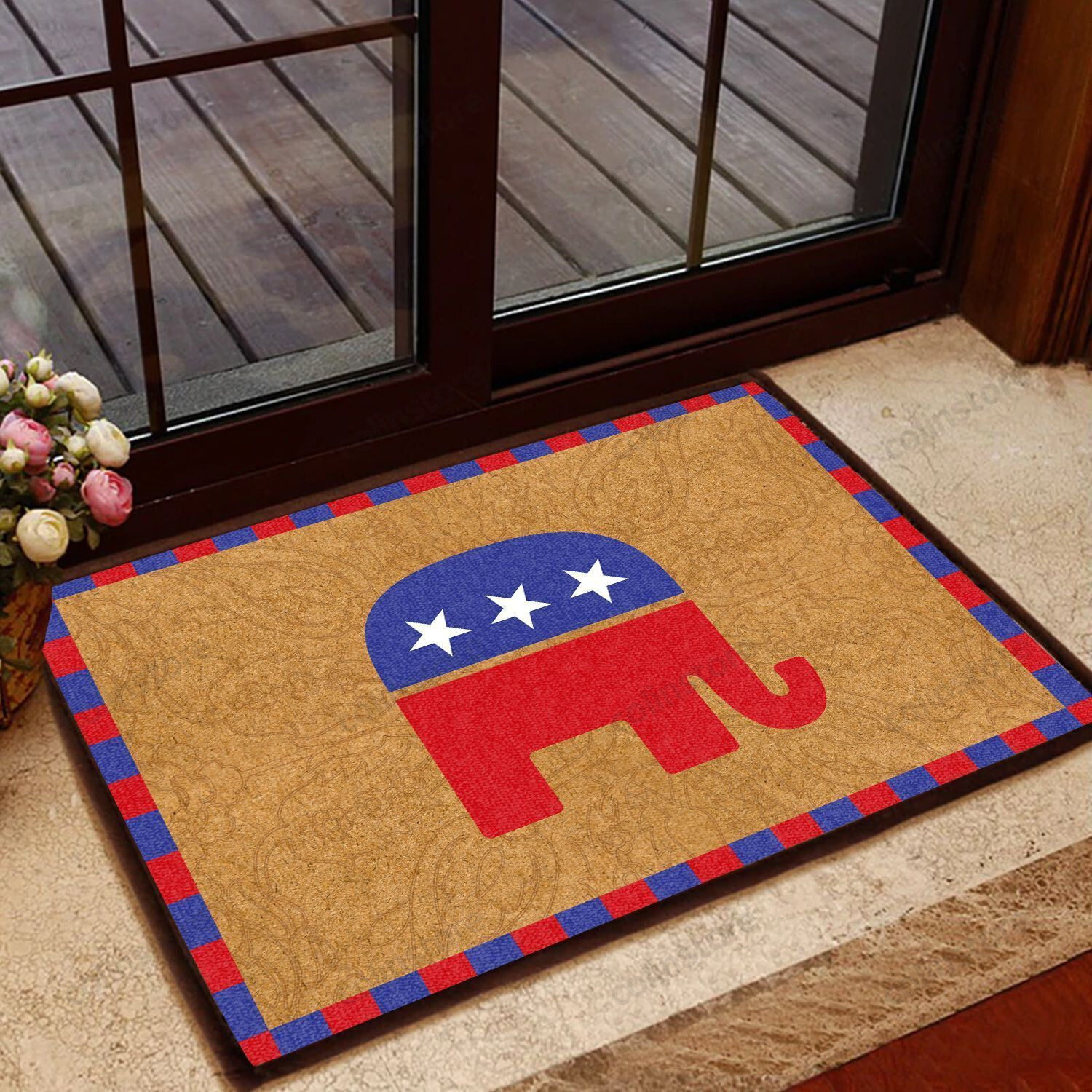 Elephant Side Doormat Welcome Mat