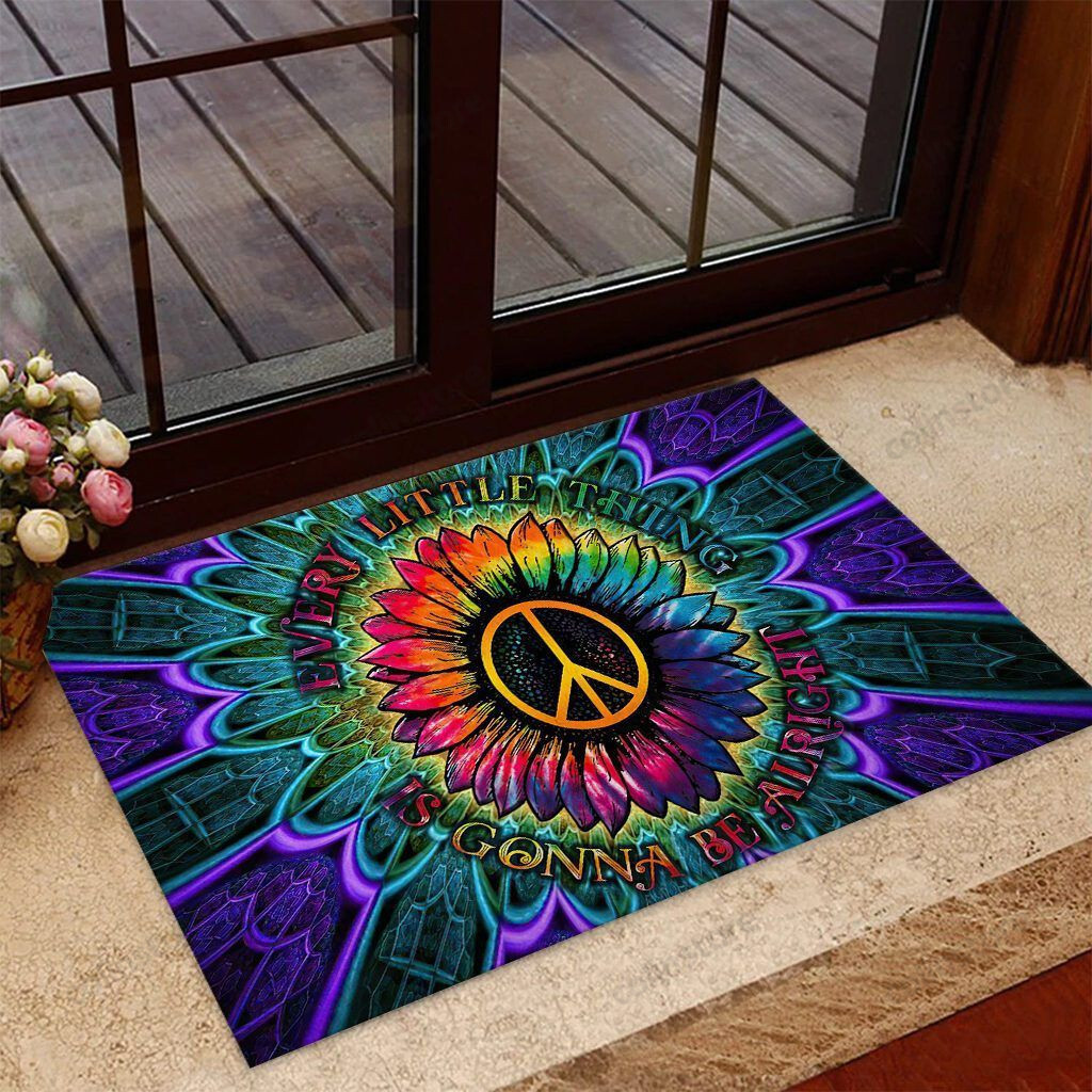 Every Little Thing Hippie Doormat Welcome Mat