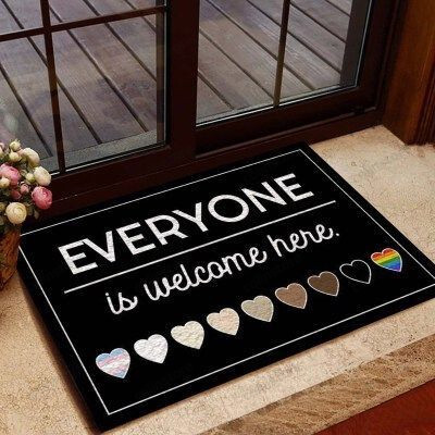 Everyone Is Welcome Here Funny Outdoor Indoor Wellcome Doormat