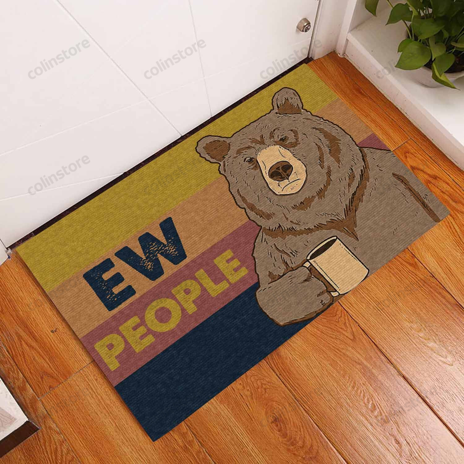 Ew People Bear Doormat Welcome Mat