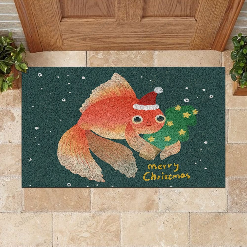 Fish Like Christmas Doormat Merry Christmas Doormat