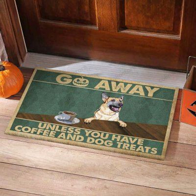 German Shepherd Coffee Funny Outdoor Indoor Wellcome Doormat