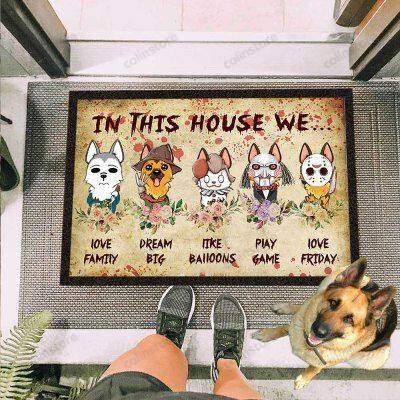 German Shepherd Dog Horror Squad Funny Outdoor Indoor Wellcome Doormat