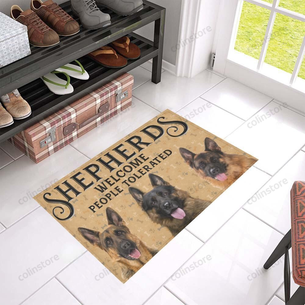 German Shepherds Welcome People Tolerated Doormat Welcome Mat