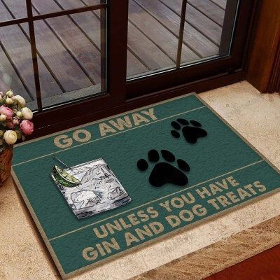 Gin Dog Paw Funny Outdoor Indoor Wellcome Doormat