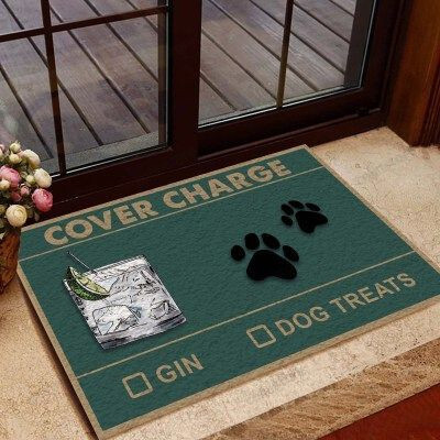 Gin Or Dog Treats Funny Outdoor Indoor Wellcome Doormat