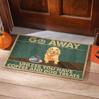 Golden Retriever Coffee Funny Outdoor Indoor Wellcome Doormat