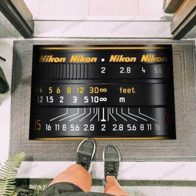 Graphic Nikon Lens Funny Outdoor Indoor Wellcome Doormat