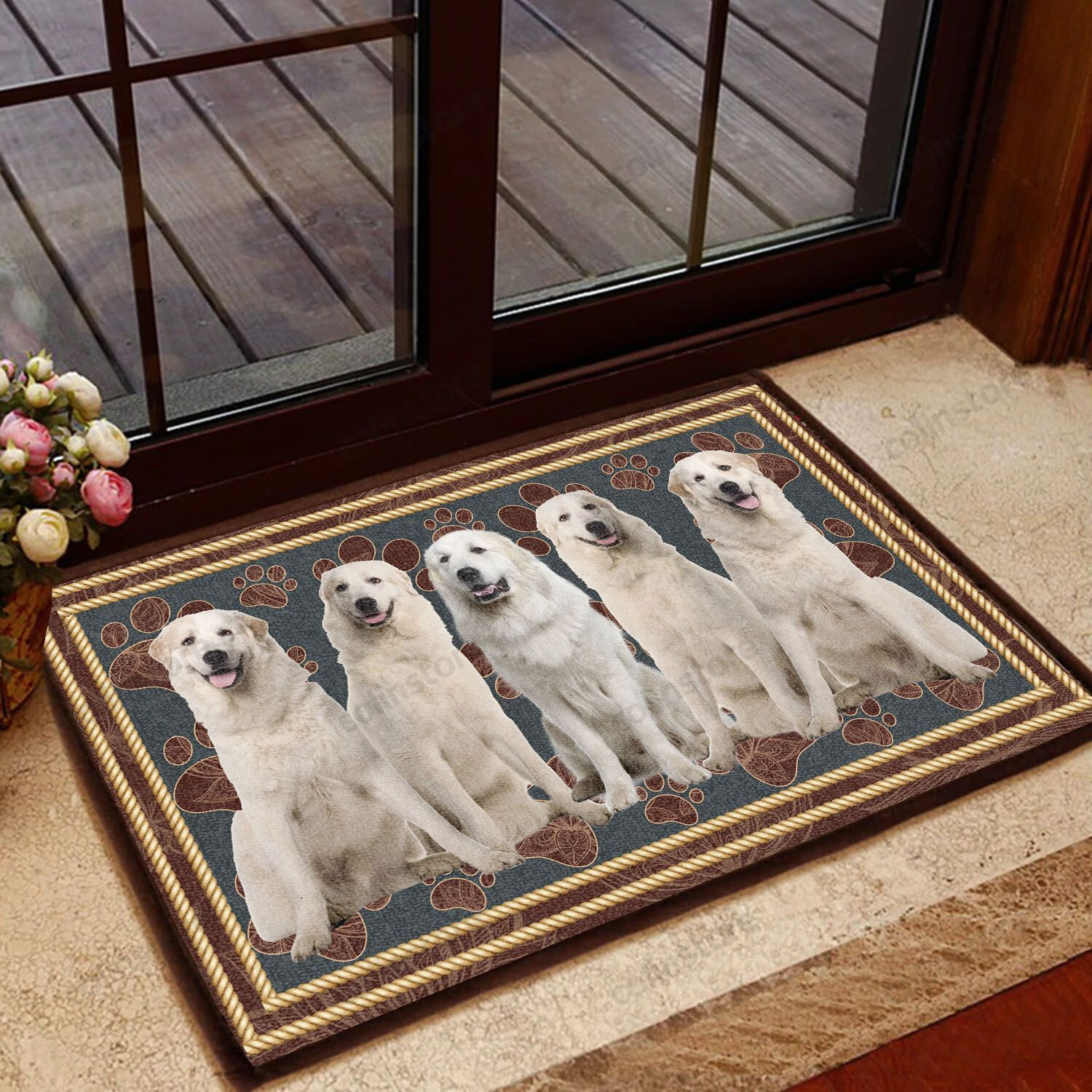 Great Pyrenees Friends - Dog Doormat Welcome Mat