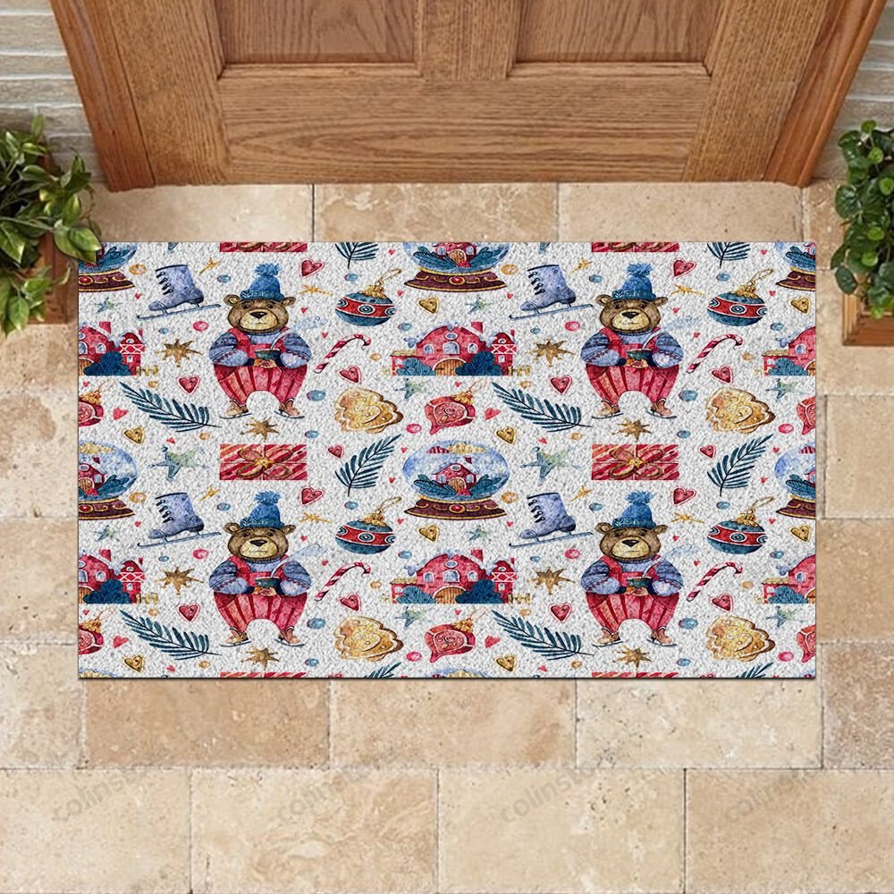 Happy Winter Doormat Merry Christmas Doormat -ghepten-b9hz072