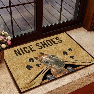 Horse Compliment Funny Outdoor Indoor Wellcome Doormat