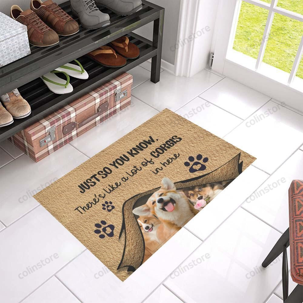 Just So You Know Theres Like A Lot Of Corgis In Here Doormat Welcome Mat