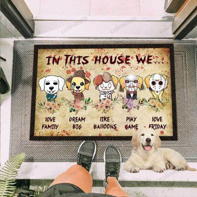 Labrador Dog Horror Squad Funny Outdoor Indoor Wellcome Doormat