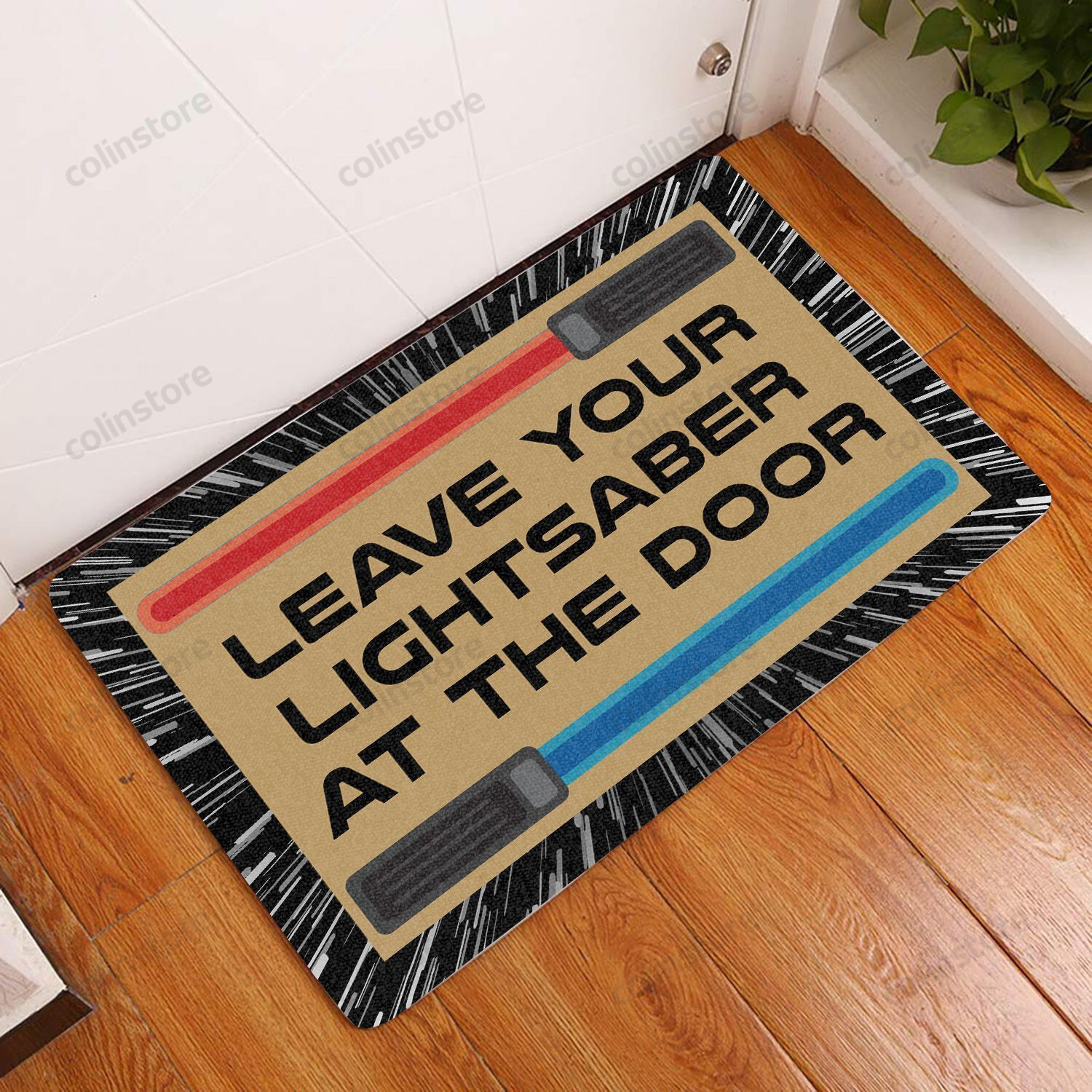 Leave Your Lightsaber At The Door Doormat Welcome Mat