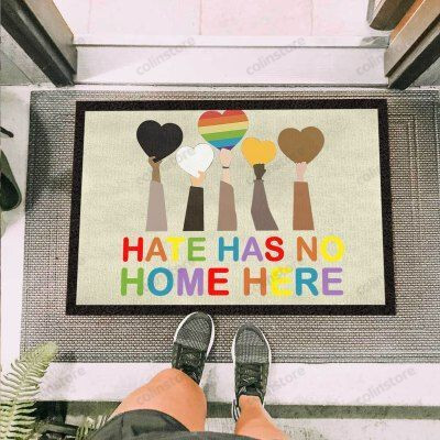 Lgbt Hate Has No Home Here Funny Outdoor Indoor Wellcome Doormat