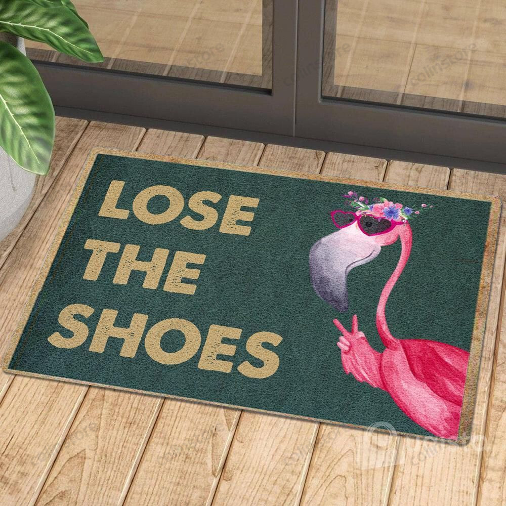 Lose The Shoes Flamingo Doormat Welcome Mat