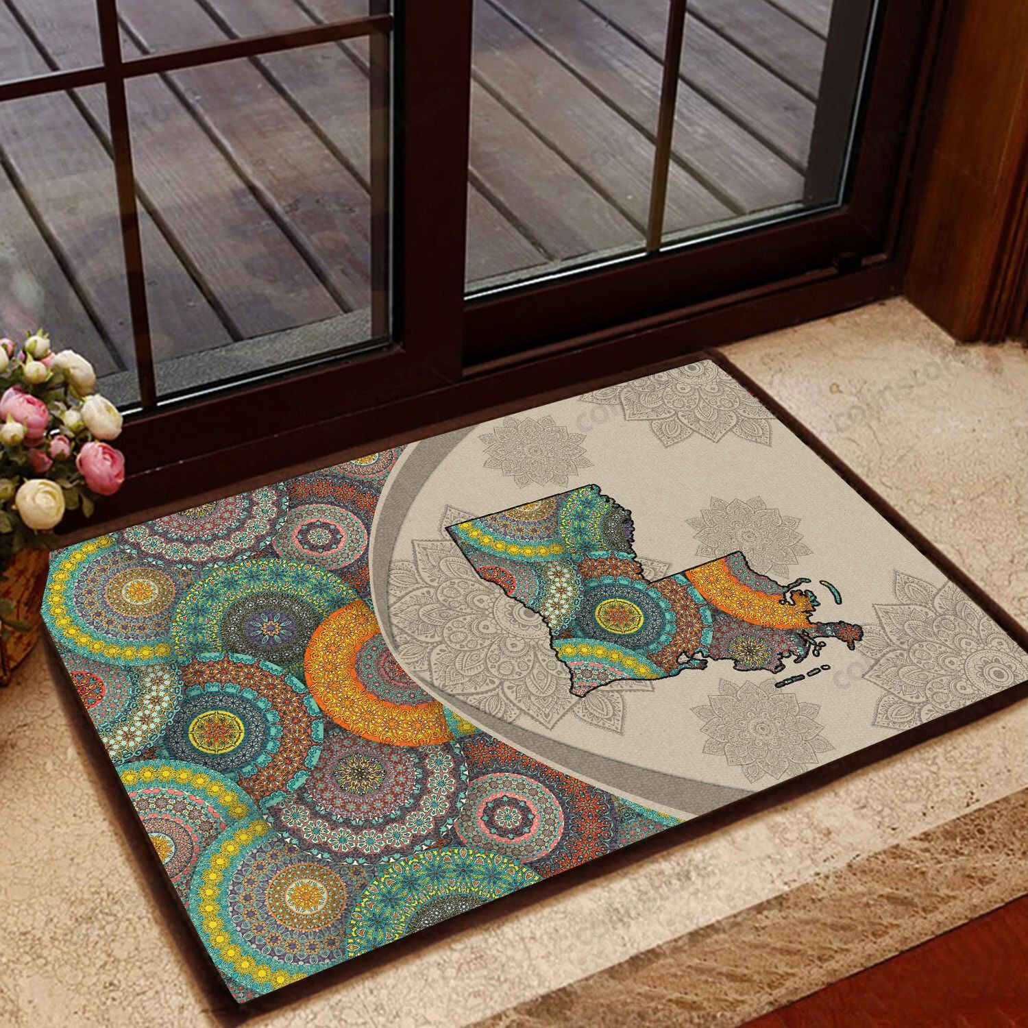 Louisiana Mandala Doormat Welcome Mat