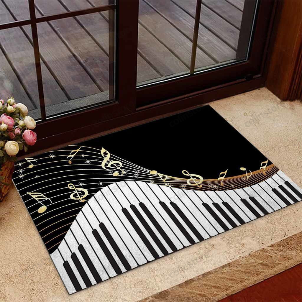 Love Music Piano Doormat Welcome Mat