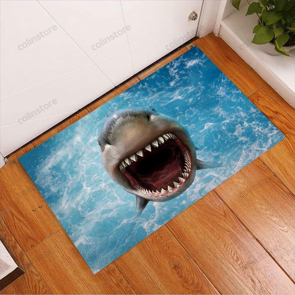 Love Sharks Shark Doormat Welcome Mat