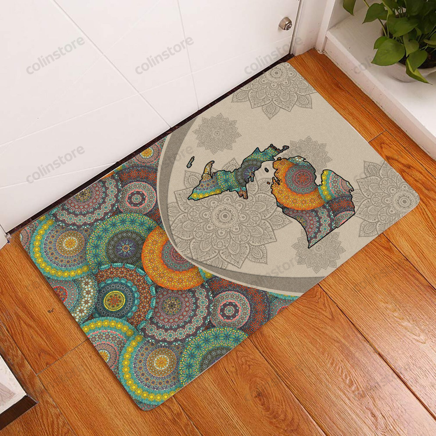 Michigan Mandala Doormat Welcome Mat