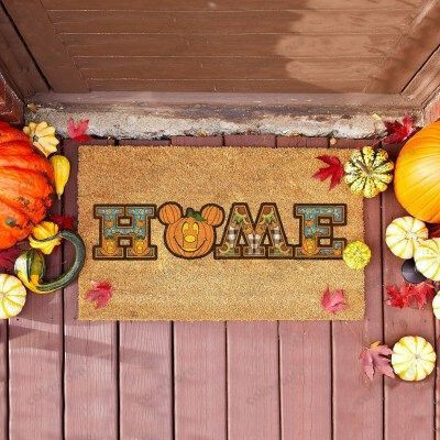 Mickey Pimpkin Head Funny Outdoor Indoor Wellcome Doormat