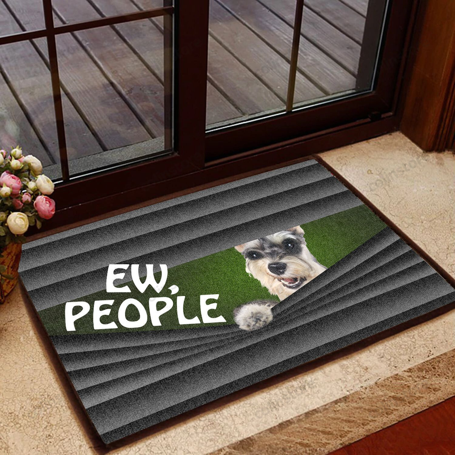 Miniature Schnauzer Ew People - Dog Doormat Welcome Mat