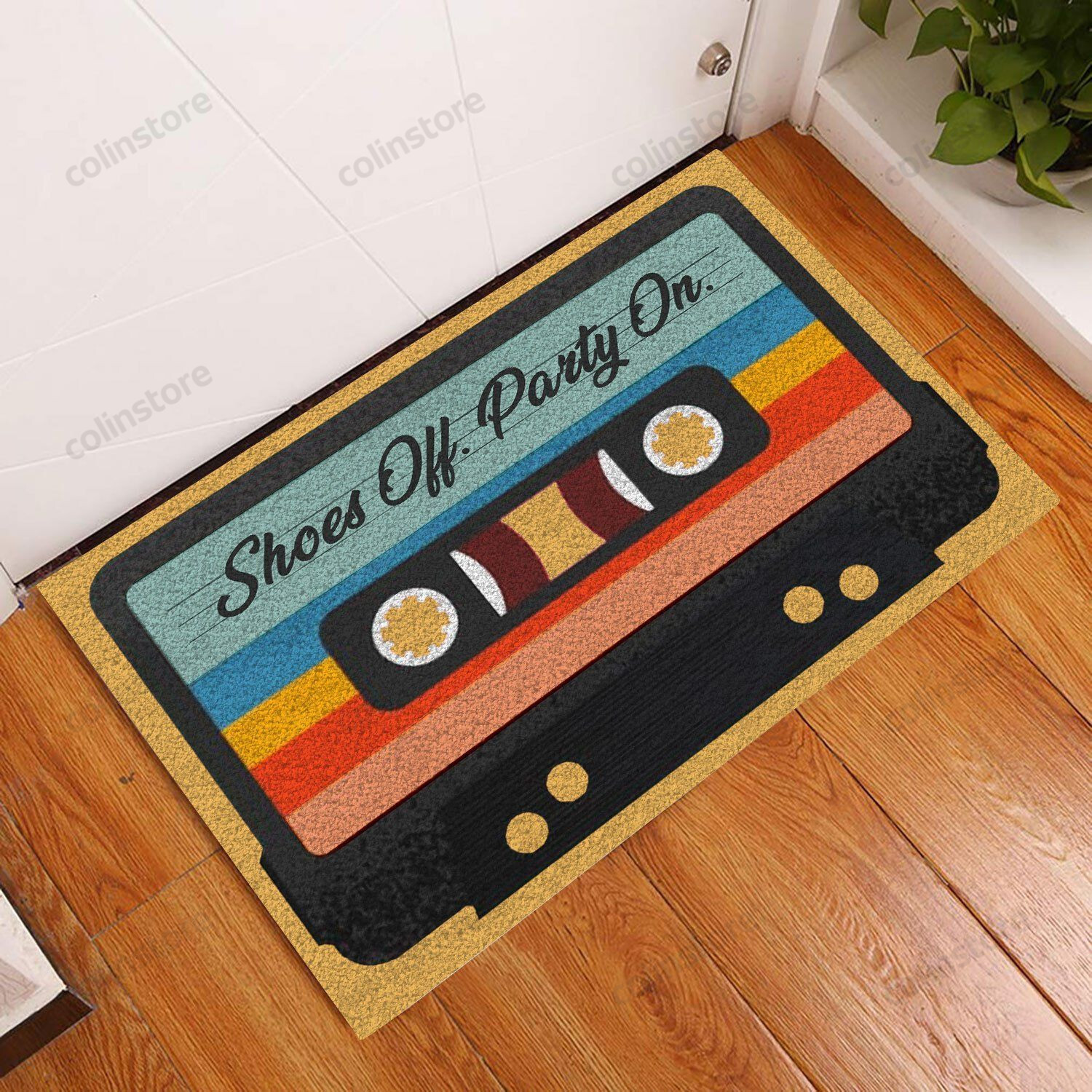 Mixtape Shoes Off Party On Doormat Welcome Mat