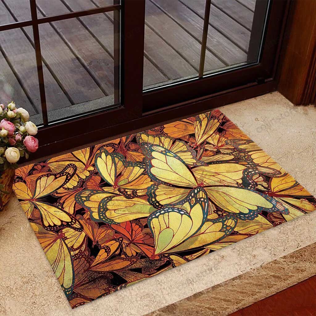 Monarch Butterfly Doormat Welcome Mat