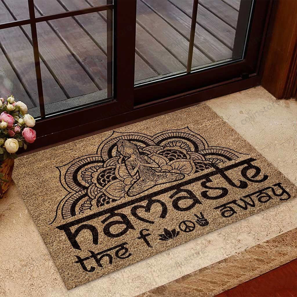 Namaste The F Away Yoga Doormat Welcome Mat