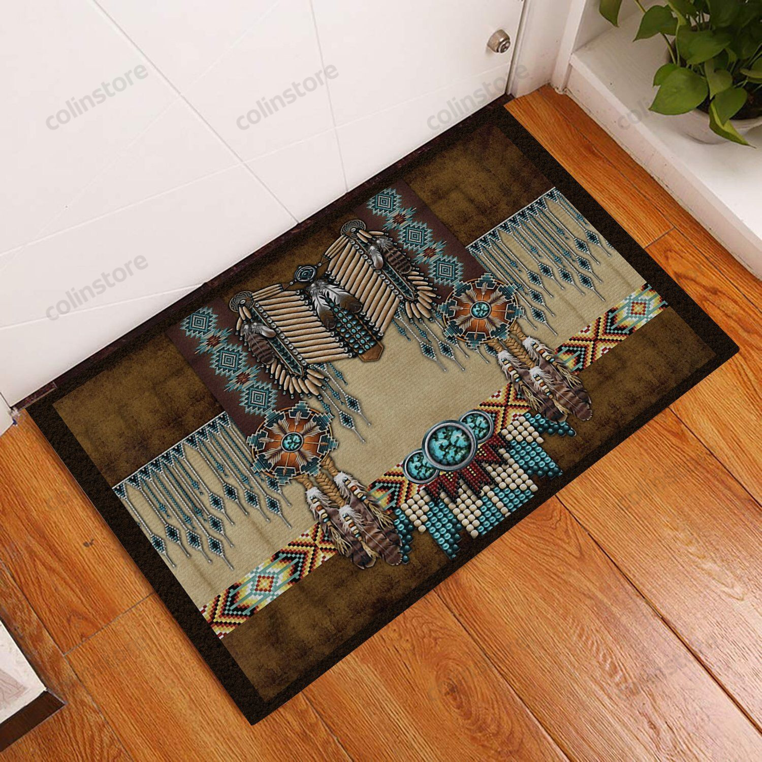 Native American Pattern Doormat Welcome Mat